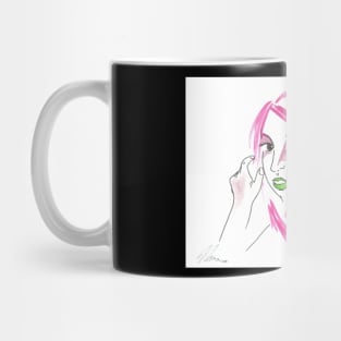 Girl With A Messy Bun - Pink Palette Mug